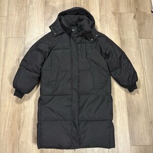 GO.G.G Jacket Womens XXXL Classic Hooded Long Puffer Black Hooded Coat